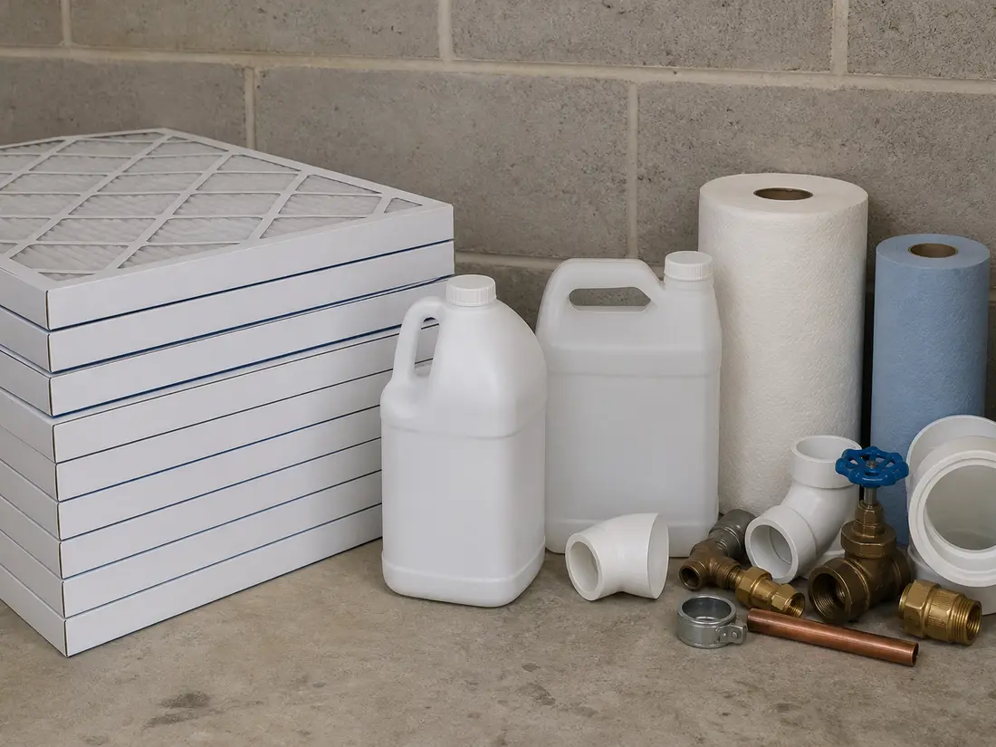 HVAC filters and commercial facility maintenance supplies