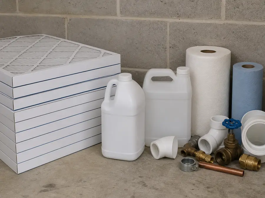 HVAC filters and commercial facility maintenance supplies